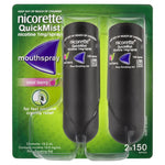 Nicorette Quit Smoking QuickMist Nicotine Mouth Spray Cool Berry 2 x 150 Sprays (Nicotine 1mg)