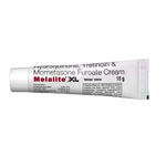 Melalite XL 15gm Cream (Hydroquinone (2% w/w), Mometasone (0.1% w/w) and Tretinoin (0.025% w/w))