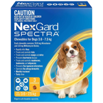 NexGard SPECTRA Chews For Small Dogs 3.6-7.5kg (18.8mg Afoxolaner and 3.8 mg Milbemycin Oxime)