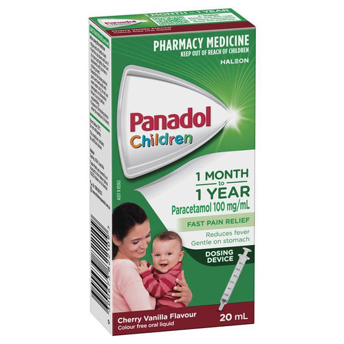 Panadol Niños Gotas para Bebés de 1 Mes a 1 Año con Dosificador Alivio de la Fiebre y el Dolor 20ml