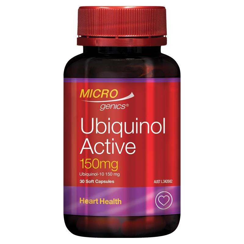Microgenics Ubiquinol Active 150mg 30 Soft Capsules – Chemistway