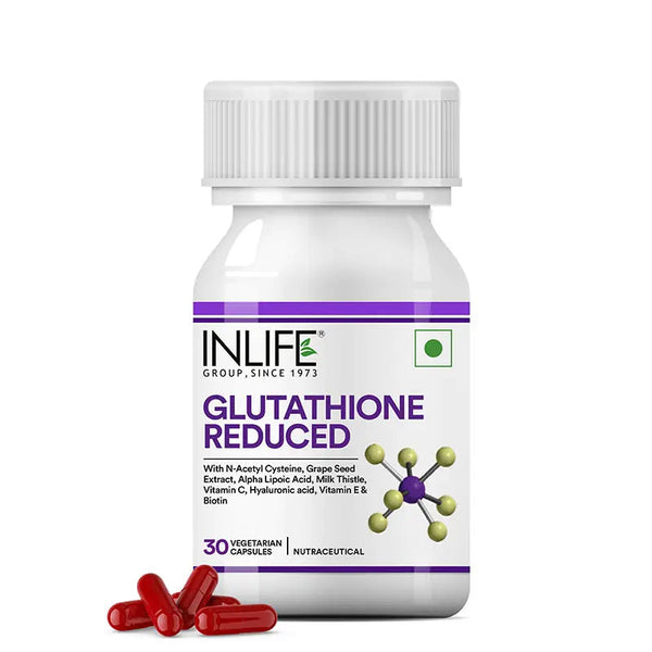 Inlife L-Glutathione Reduced Supplement | 30 Veg. Capsules