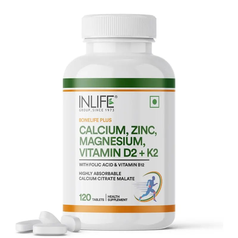 Inlife Calcium Magnesium Zinc Vitamin D Tablets | 120 tablets