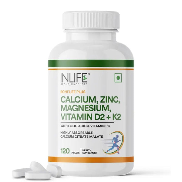 Inlife Calcium Magnesium Zinc Vitamin D Tablets | 120 tablets