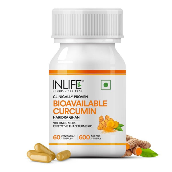 Inlife Bioavailable Curcumin Supplement | 600mg | 60 Veg. Capsules