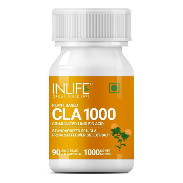 Inlife CLA Supplement | 80% CLA from Safflower Oil Extract |1000mg per serving |90 Veg. Capsules