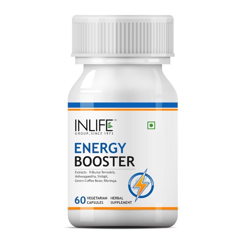 Inlife Energy Booster Supplement | 500mg | 60 Vegetarian Capsules