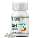 Inlife Prebiotic & Probiotics Forte | 25 Billion, 14 Probiotic Strains | Veg. Capsules