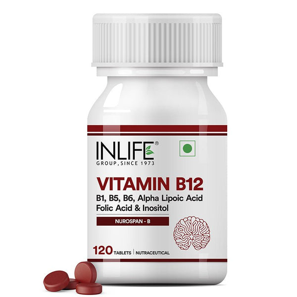 Inlife Vitamin B12 Supplement with ALA, Folic Acid & Inositol | 120 tablets (RDA Compliant)
