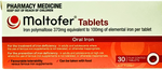 Maltofer Tablets (Oral Iron) 370mg x 30 Film Coated Tablets (Iron polymaltose 370mg Equivalent to 100mg of Elemental iron per tablet)