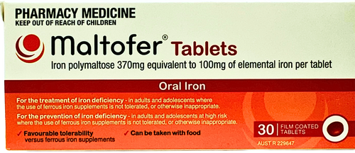 Maltofer Tablets (Oral Iron) 370mg x 30 Film Coated Tablets