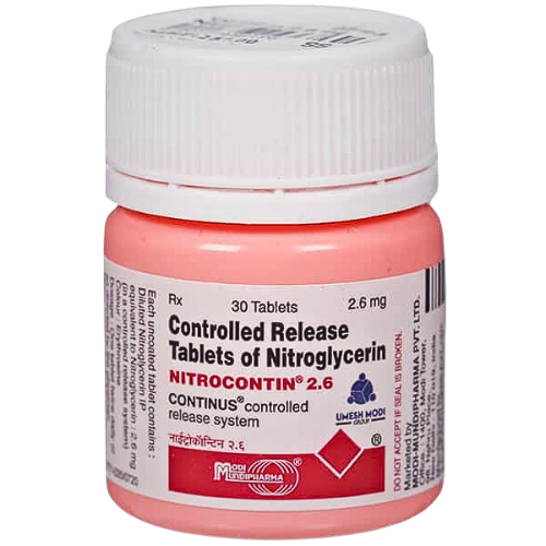 Nitrocontin Controlled Release Tablets (Glyceryl Trinitrate / Nitroglycerin).