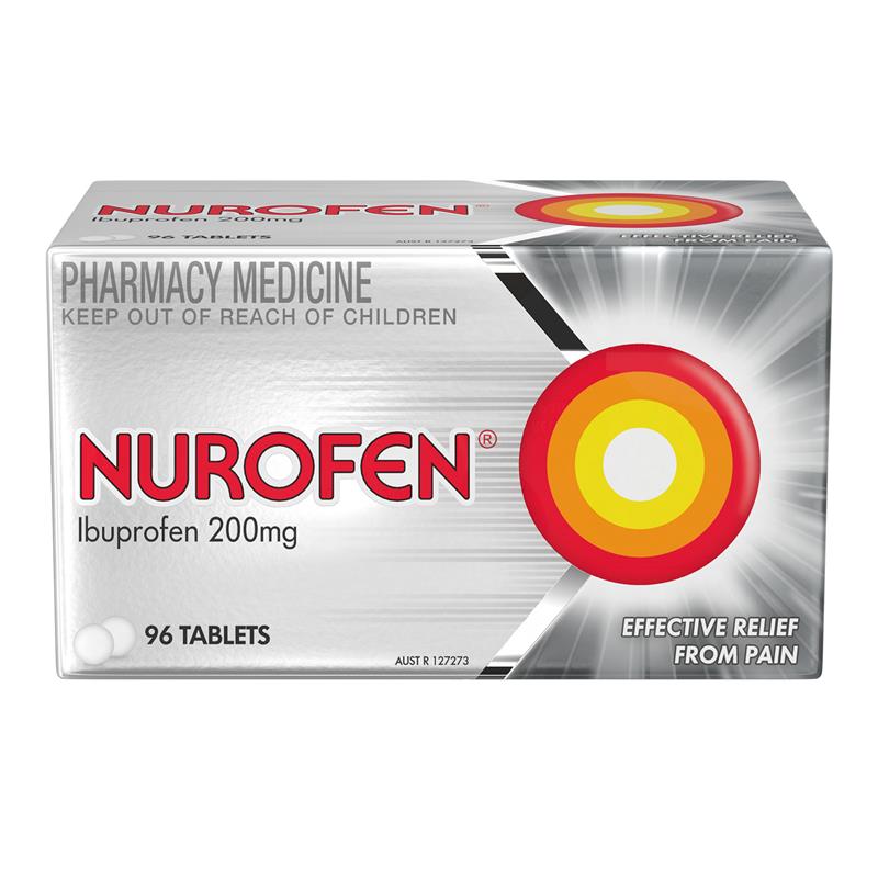 Nurofen (Ibuprofen) Pain Relief 200mg 96 Tablets (Ibuprofen 200mg)