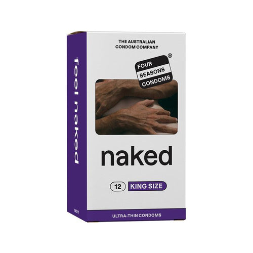 Preservativos Four Seasons Naked Talla Grande, paquete de 12