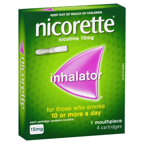 Nicorette Quit Smoking Nicotine Inhalator 4 Pack (Nicotine 15mg)