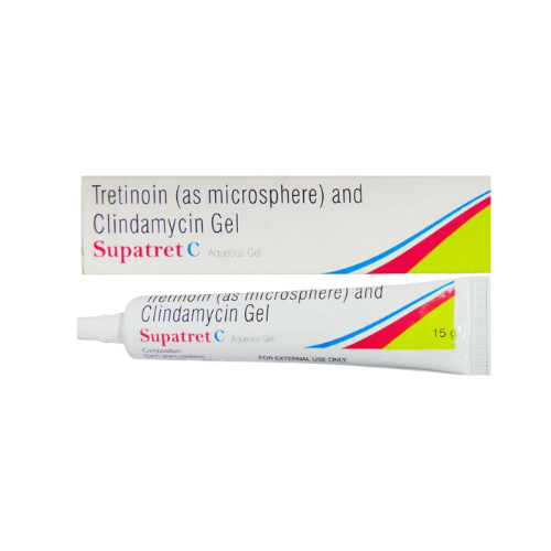 Supatret C Aqueous Gel 15gm (Tretinoin (0.04%) and Clindamycin (1%) )