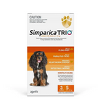Simparica TRIO Orange Flea, Tick & Worm Chews 5.1-10kg For Small Dogs.