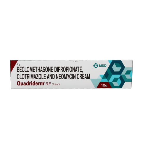 QUADRIDERM CREAM 10gm (Beclomethasone Dipropionate/Clotrimazole/Neomycin Sulphate)