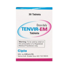 Tenvir EM (Emtricitabine and Tenofovir Disoproxil Fumarate) 200/300mg 30 Tablets (Emtricitabine and Tenofovir Disoproxil Fumarate)