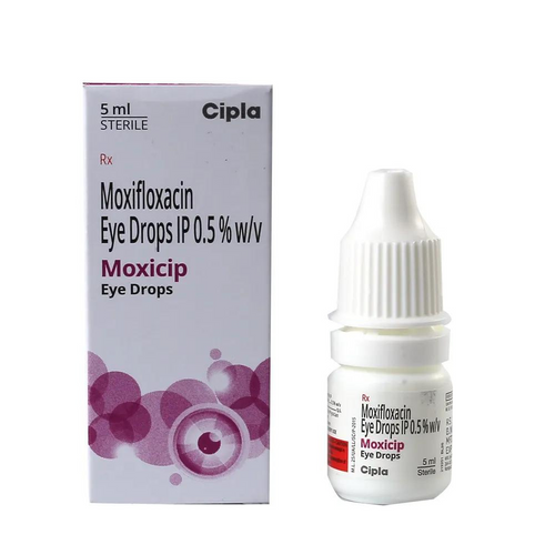 Moxicip (Moxifloxacino 0,5% p/v) Gotas Oftálmicas 5ml