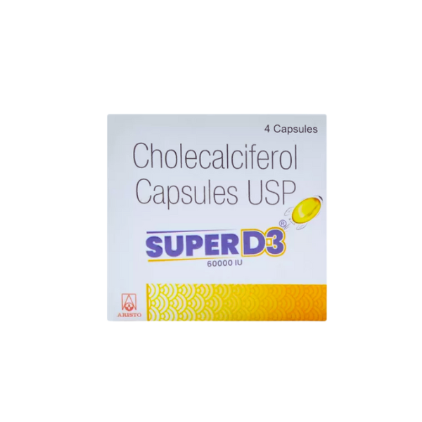 Super D3 High Strength Vitamin D 12 Capsules (Cholecalciferol 60,000 IU )