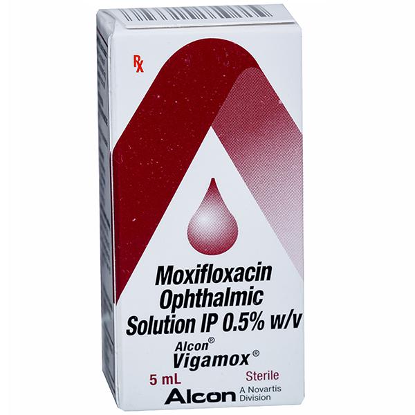 Vigamox Ophthalmic Solution (Moxifloxacin) 0.5% w/v (5ml) (Moxifloxacin 0.5% w/v)