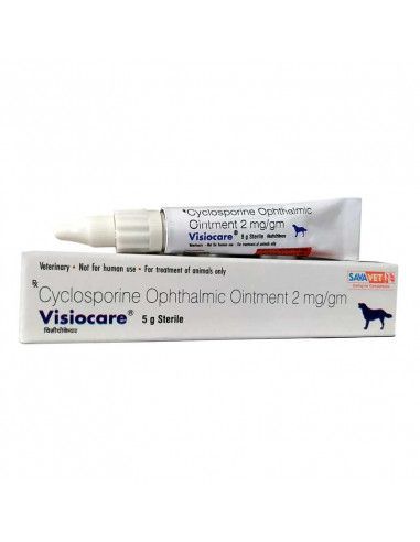 Visiocare (Cyclosporin) 5mg Eye Ointment for dogs and cats (Cyclosporine )