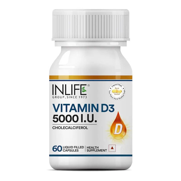 Inlife Vitamin D3 2000 IU Supplement (60 Capsules)